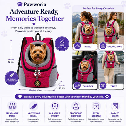 Dog & Cat Backpack Carrier for Hiking & Travel