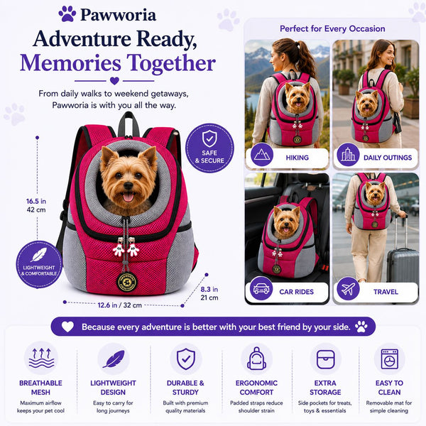 Dog & Cat Backpack Carrier for Hiking & Travel