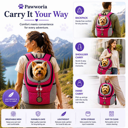 Dog & Cat Backpack Carrier for Hiking & Travel