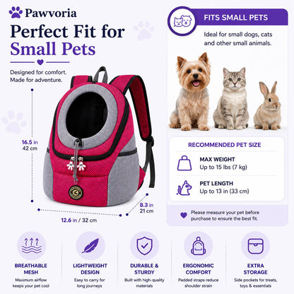Dog & Cat Backpack Carrier for Hiking & Travel