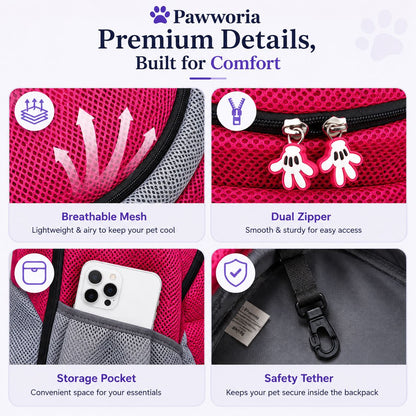Dog & Cat Backpack Carrier for Hiking & Travel