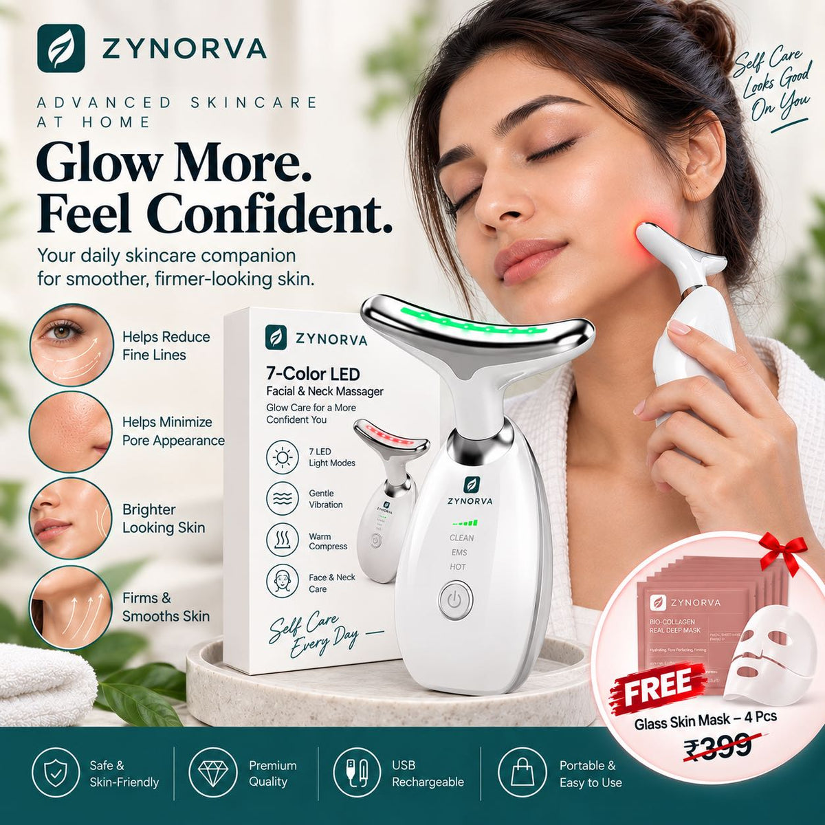 Premium LED Facial & Neck Massager