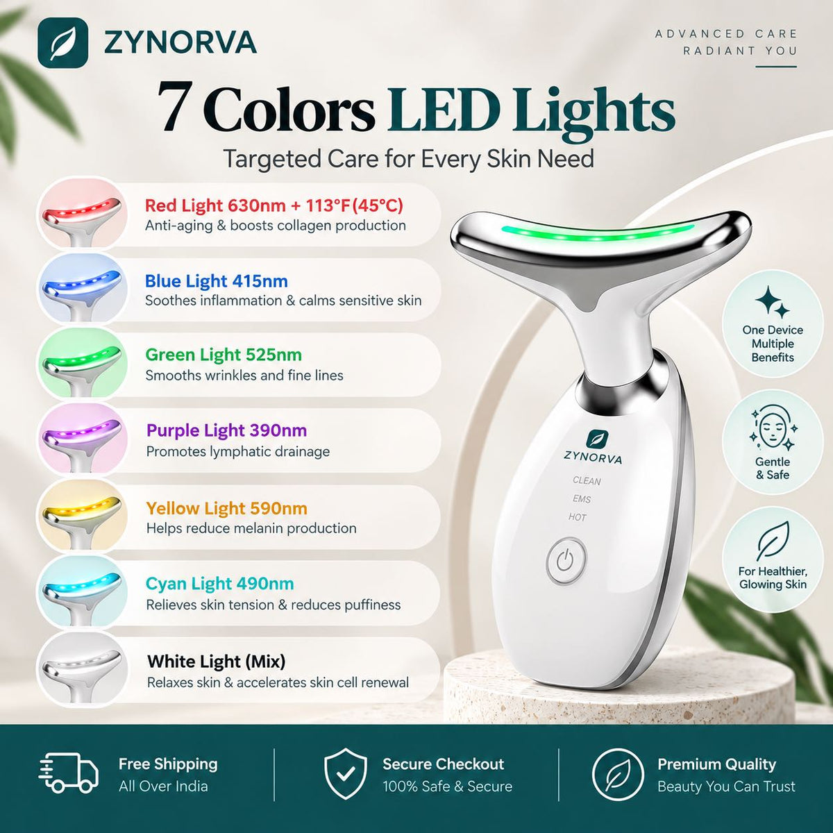 Premium LED Facial & Neck Massager