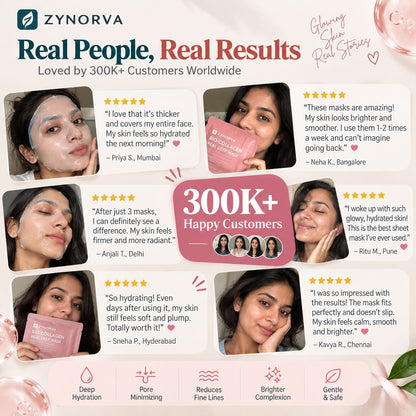 Zynorva Daily Glow Skin Mask – 8 Pcs